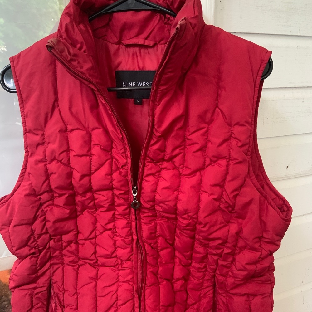 Nine West zip up down vest